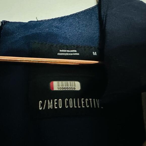 C/MEO COLLECTIVE Be About You Navy V-Neckline Long Gown Dress Size Medium - Picture 13 of 15